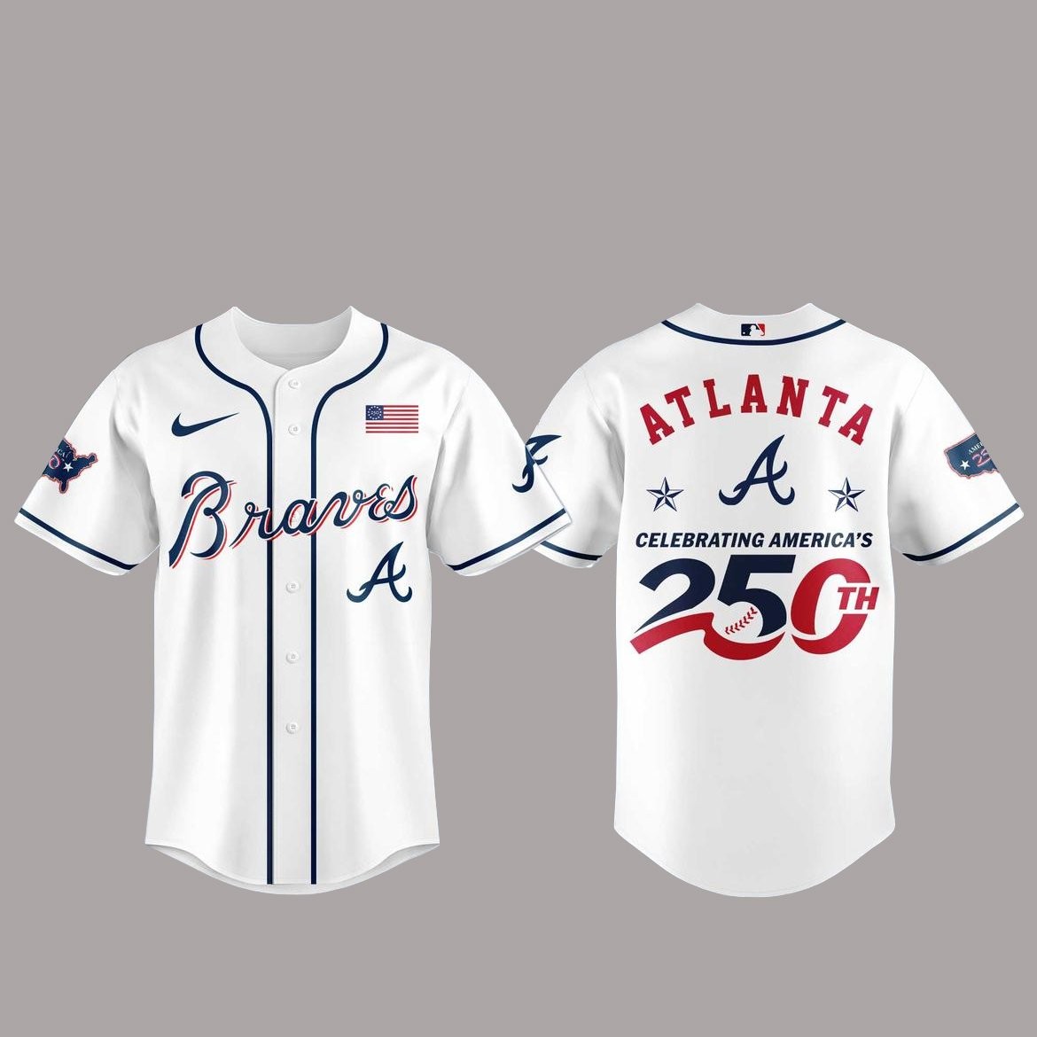 Atlanta Braves America 250th Anniversary Of USA 2026 Baseball Jersey