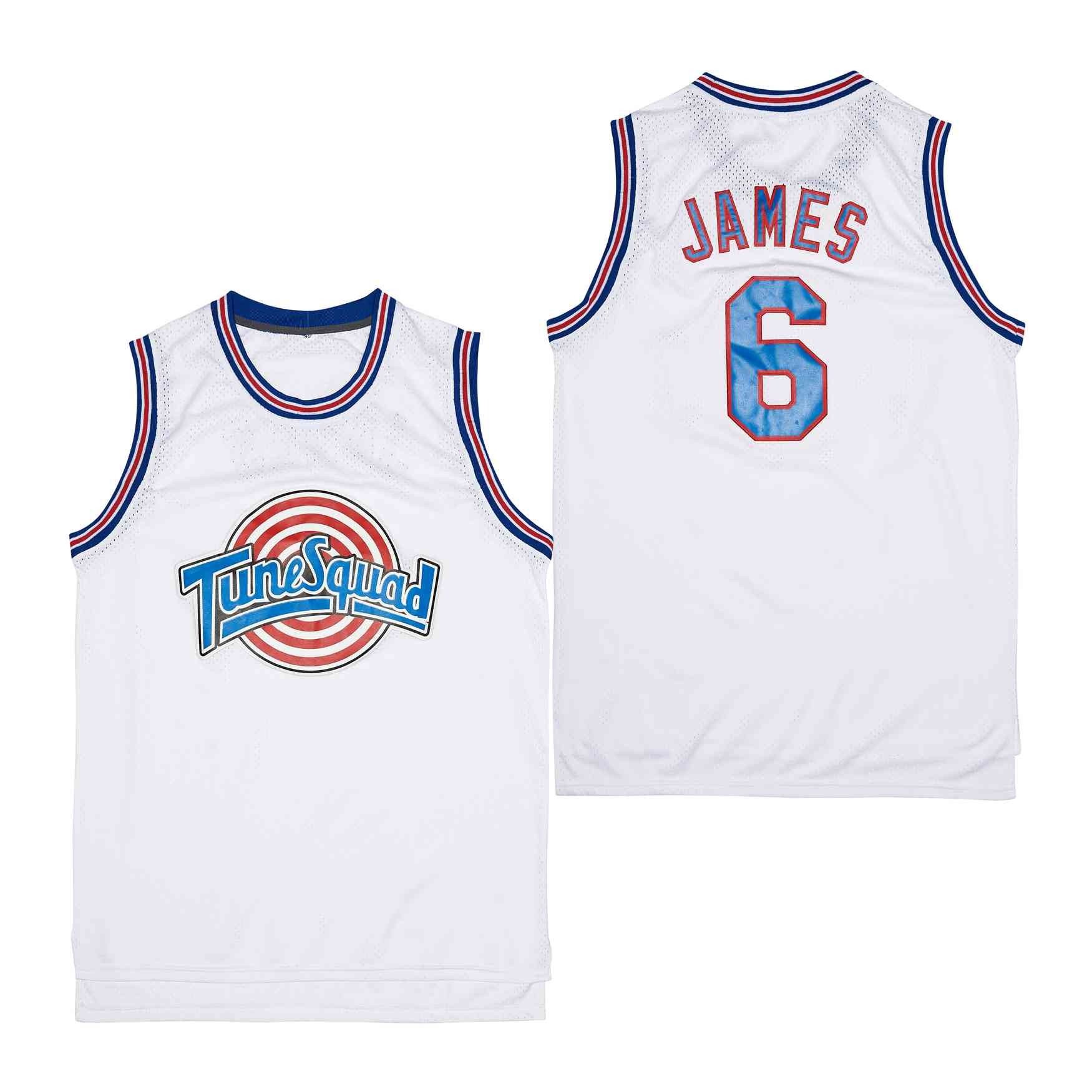 James 6 Tune Squad Space Jam Swingman Jersey White Multicolor Unisex