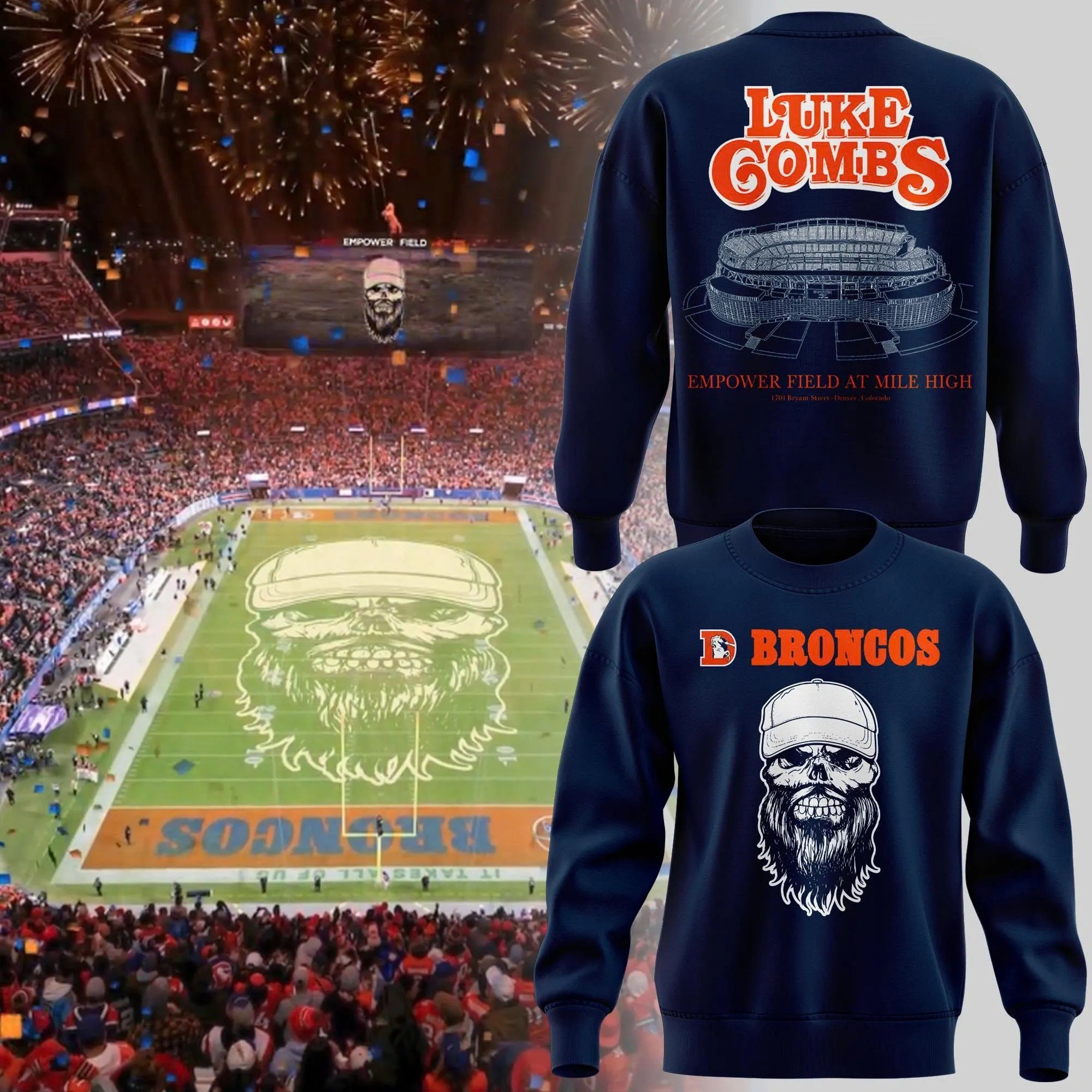 Musemora - Unisex Denver Broncos Sweatshirt