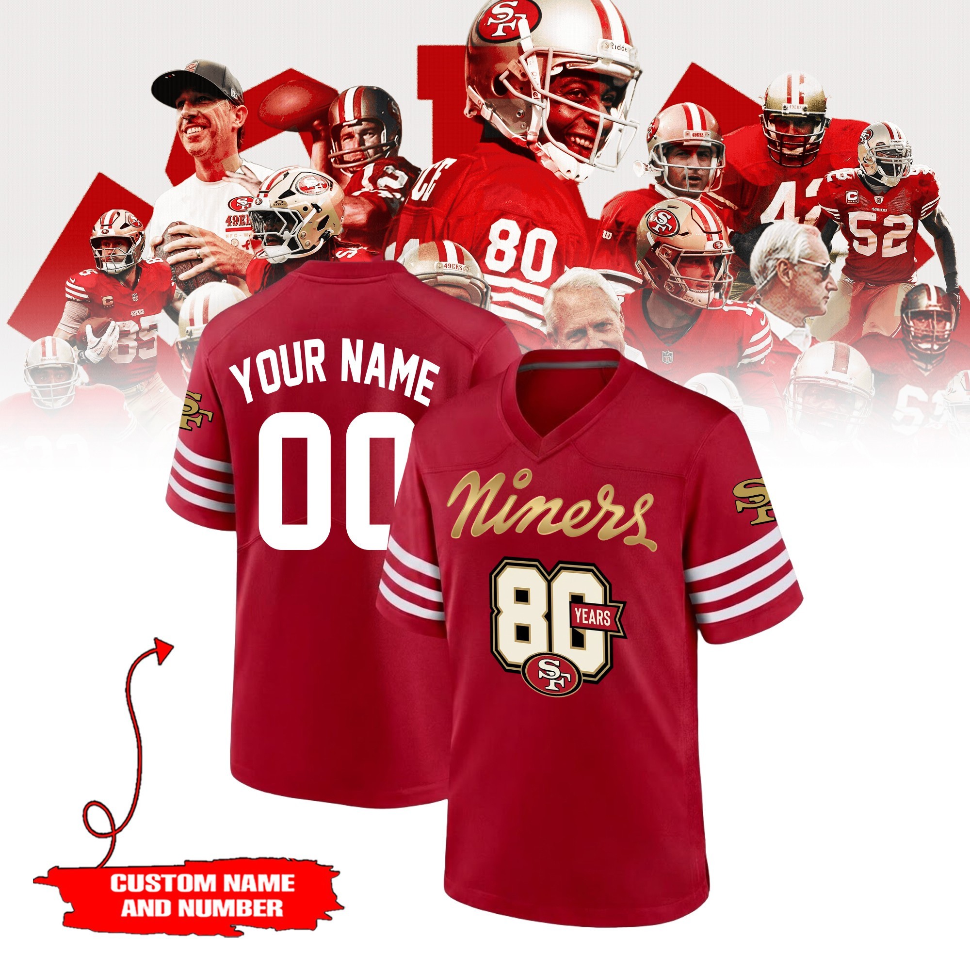 Musemora - Unisex San Francisco 49ers Jersey - Football