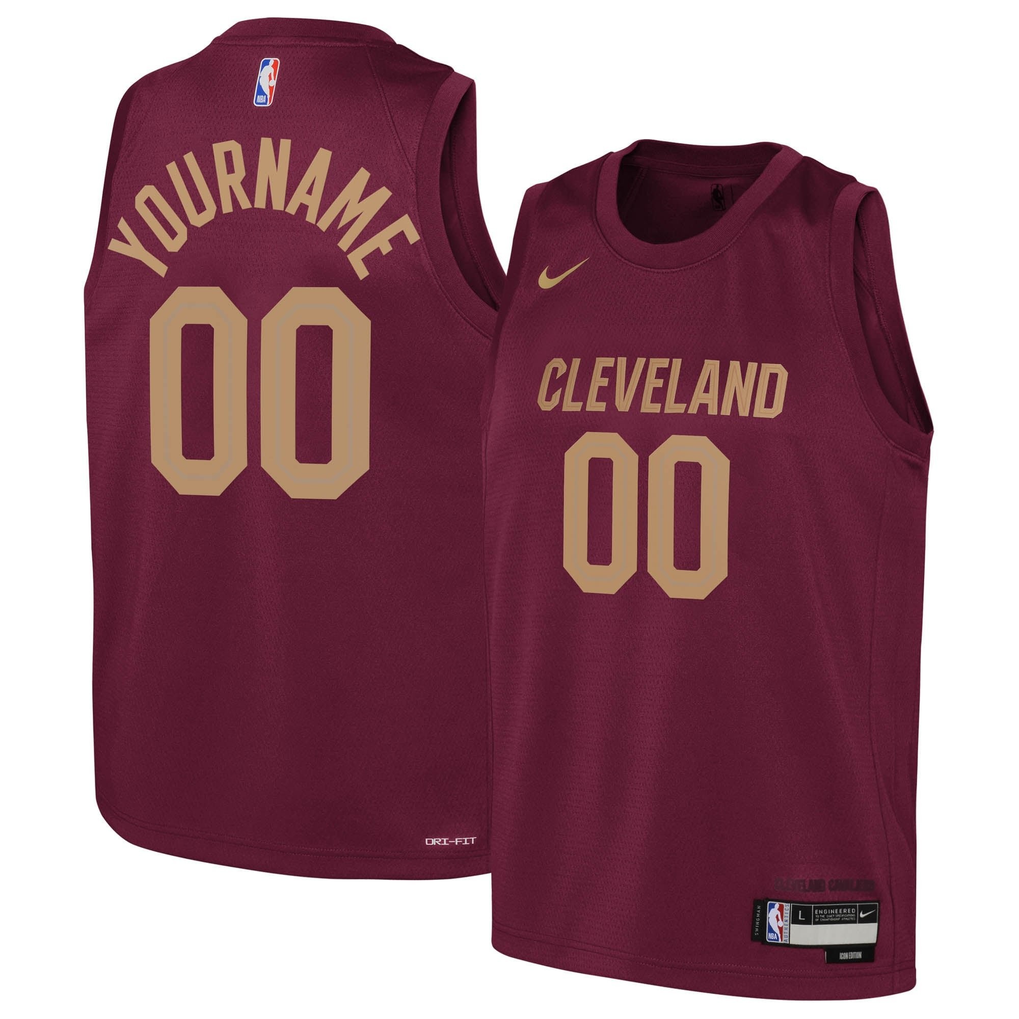 Cleveland Cavaliers Icon Swingman Custom Jersey Youth Unisex Multicolor S-3XL