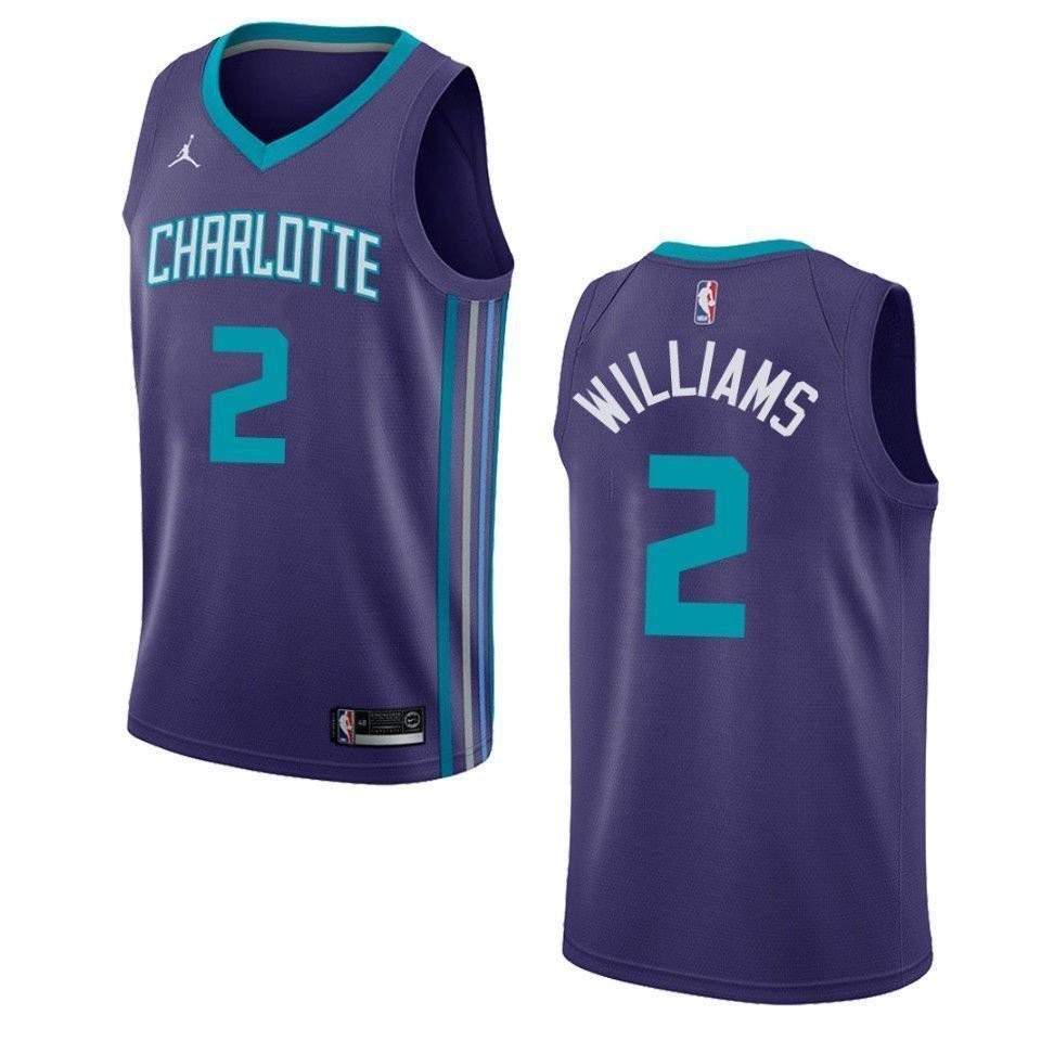 Men's Charlotte Hornets Marvin Williams Statement Swingman Jersey Purple
