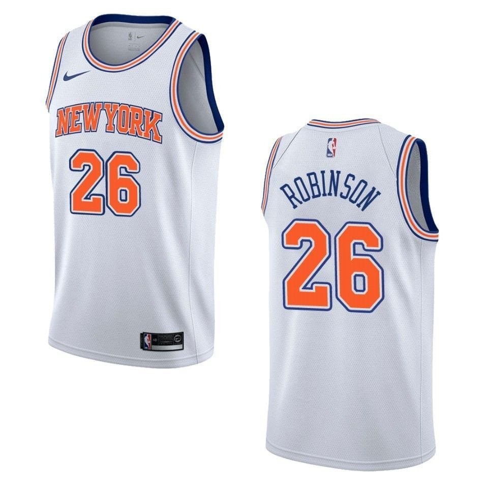 Men's New York Knicks Mitchell Robinson 26 Statement Swingman Jersey White