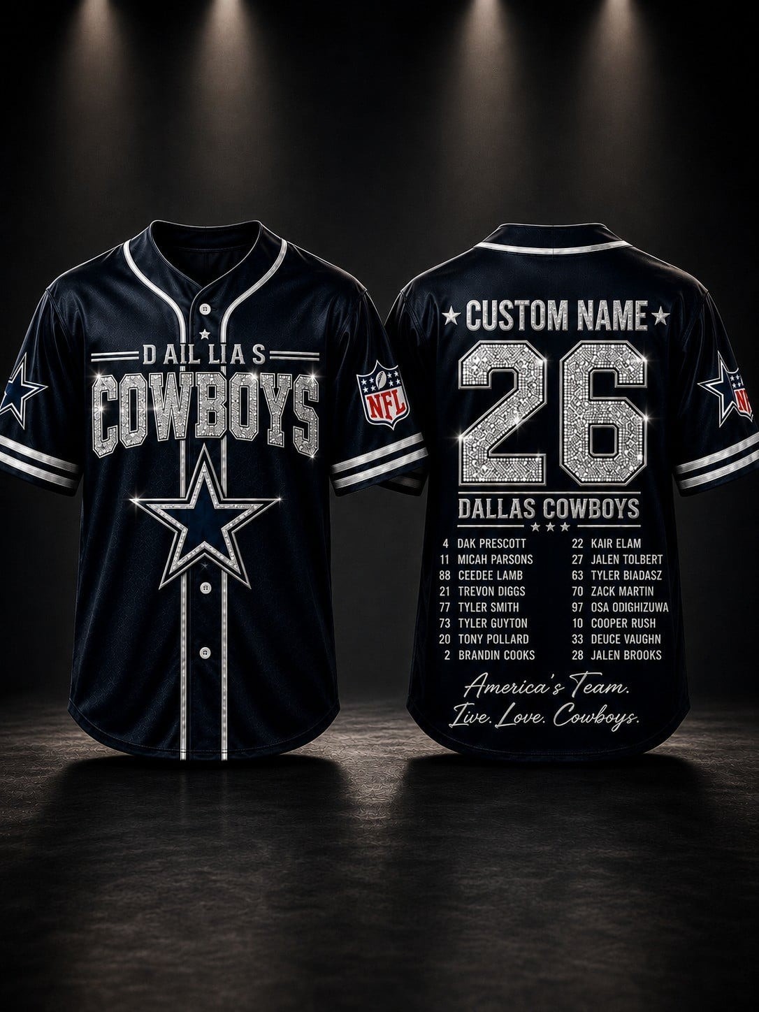 Musemora - Unisex Dallas Cowboys Jersey - Football