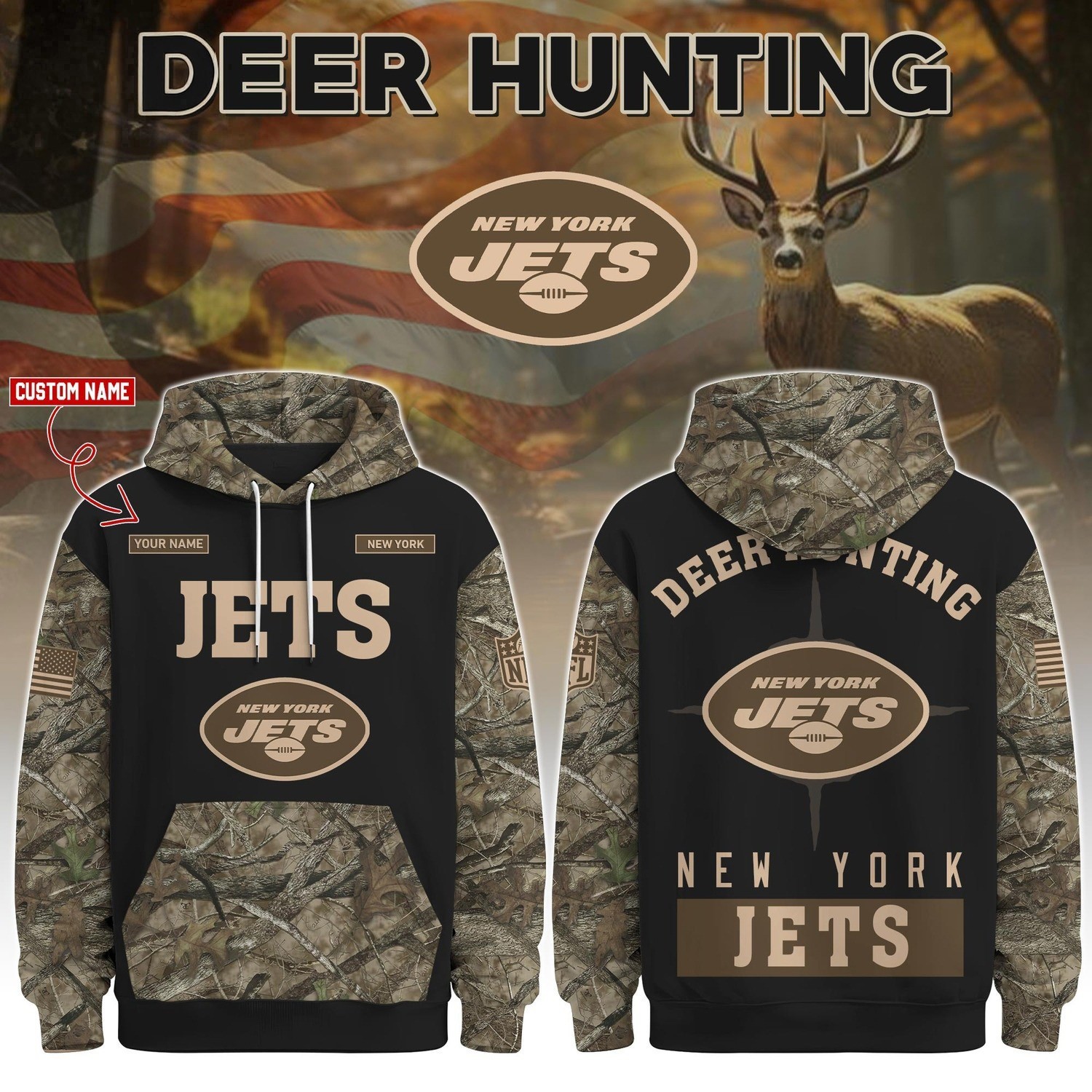 Musemora - Unisex New York Jets Hoodie - Game Day