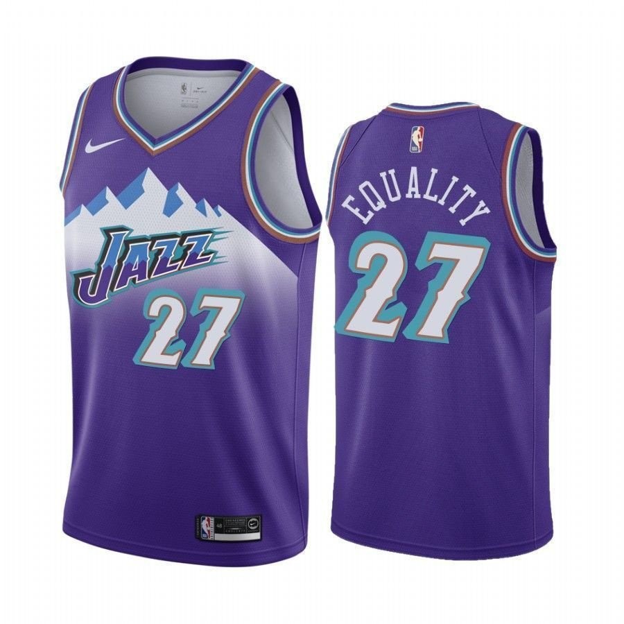 Men's Rudy Gobert Equality Jazz Classic Jersey Multicolor S-3XL