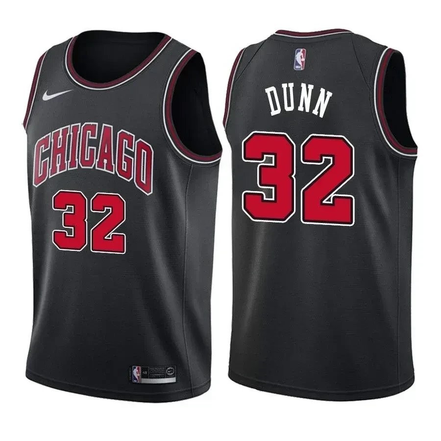 Men's Bulls Kris Dunn 32 Black Jersey - Lightweight Breathable Polyester Athletic Wear
