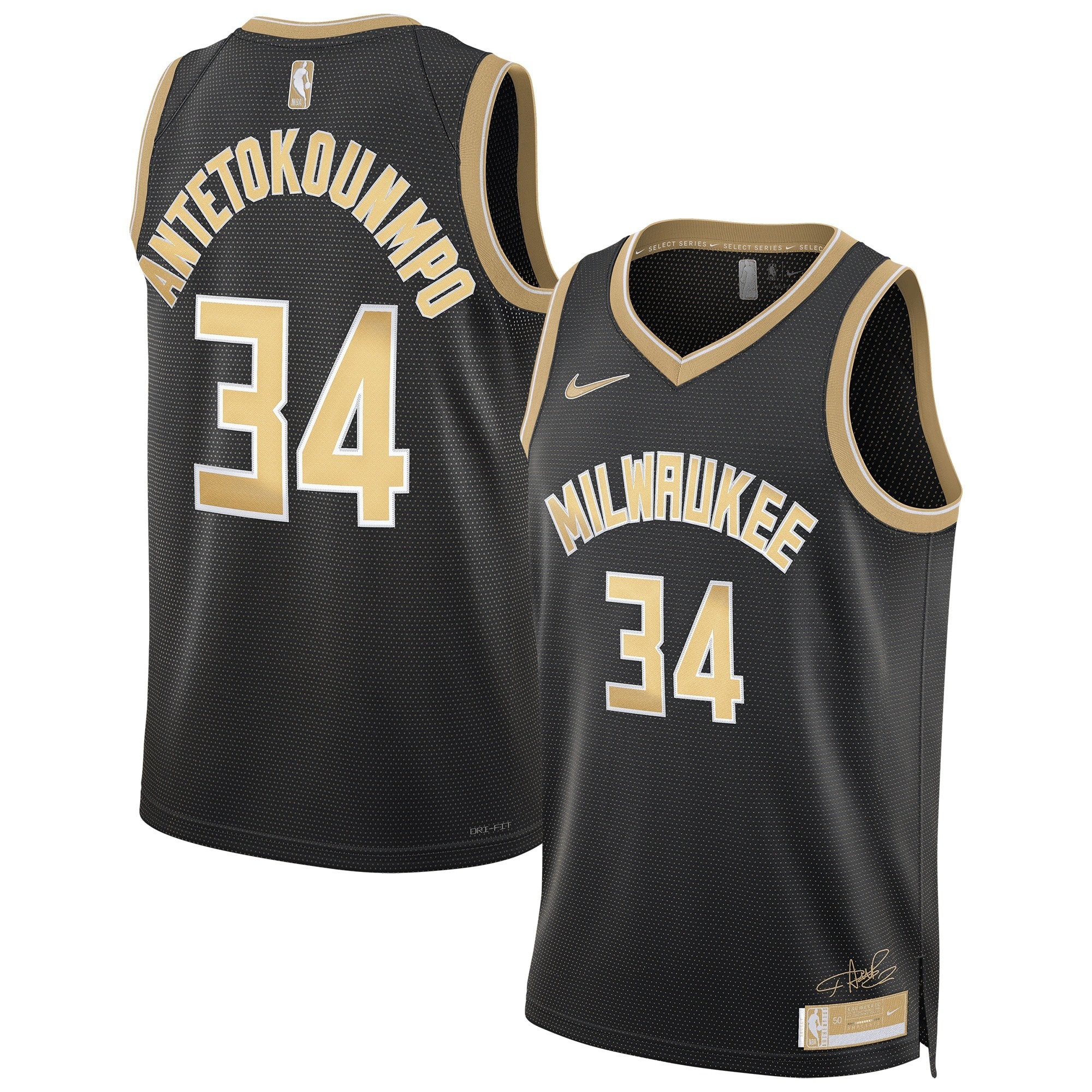 Milwaukee Bucks Giannis Antetokounmpo Select Series Swingman Jersey Mens Multicolor S-3XL