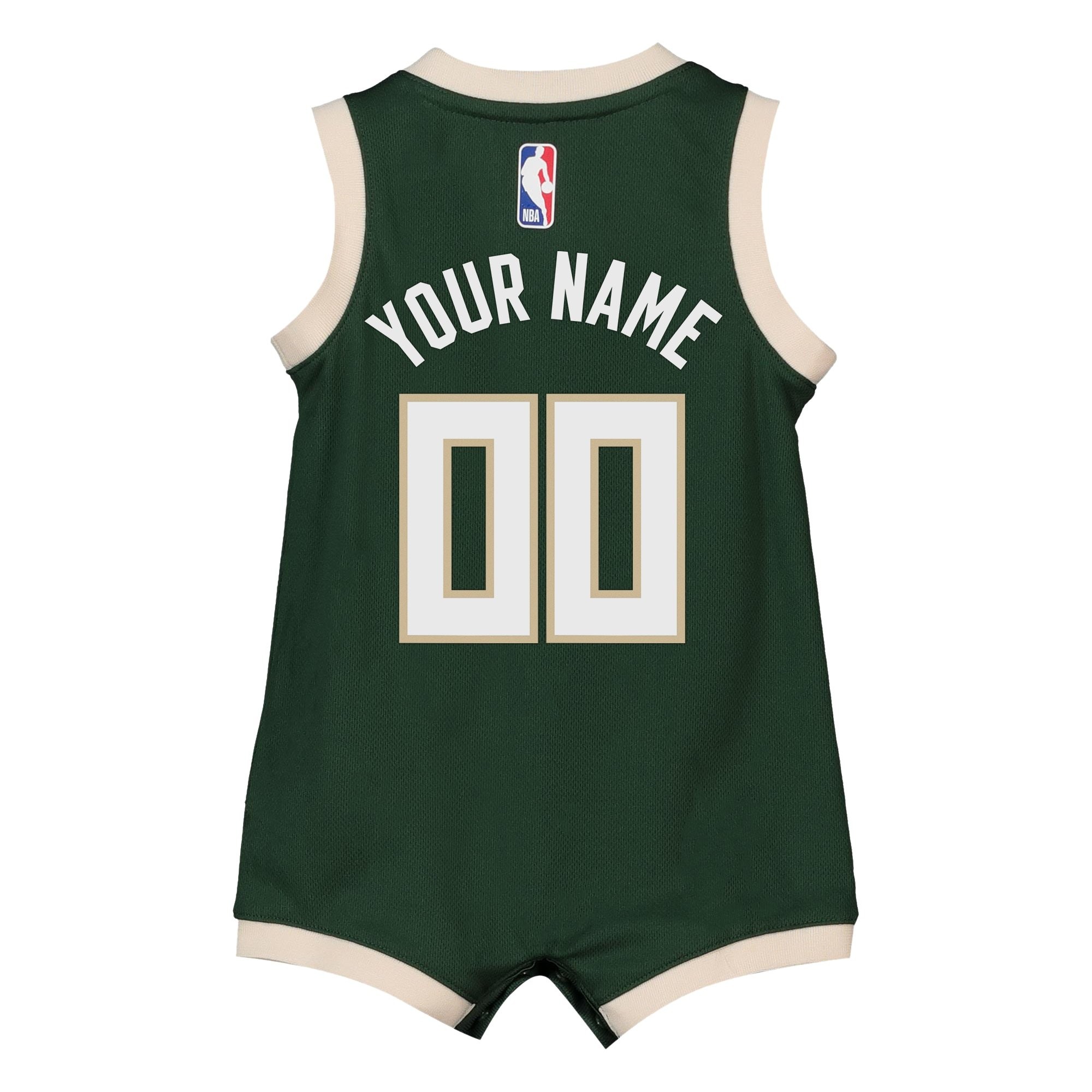 Milwaukee Bucks Onesie Jersey Custom Infant Unisex Multicolor - Image 3