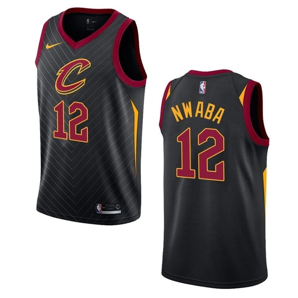 Men's Cleveland Cavaliers David Nwaba #12 Statement Swingman Jersey Black