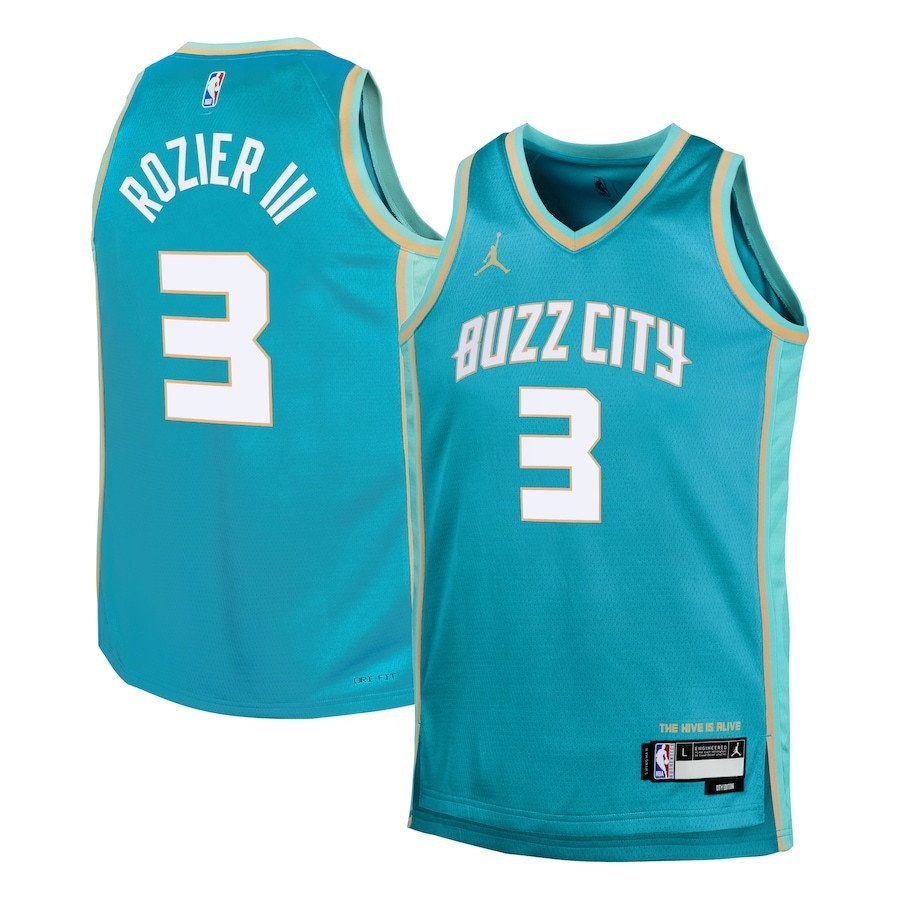 Terry Rozier III Charlotte Hornets 2023/24 City Edition Youth Swingman Jersey Teal