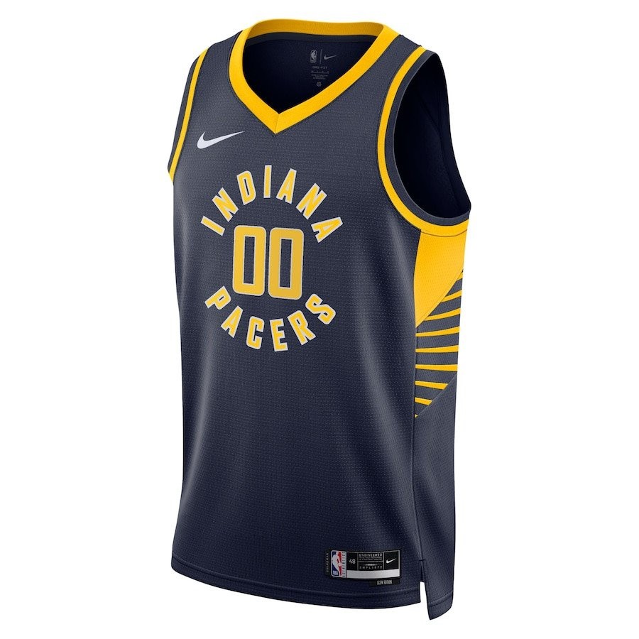 Indiana Pacers 2023/24 Icon Swingman Custom Jersey Men Navy - Image 2
