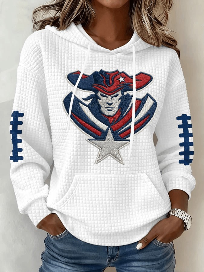 Musemora - Women's New England Patriots Hoodie - Football Mascot