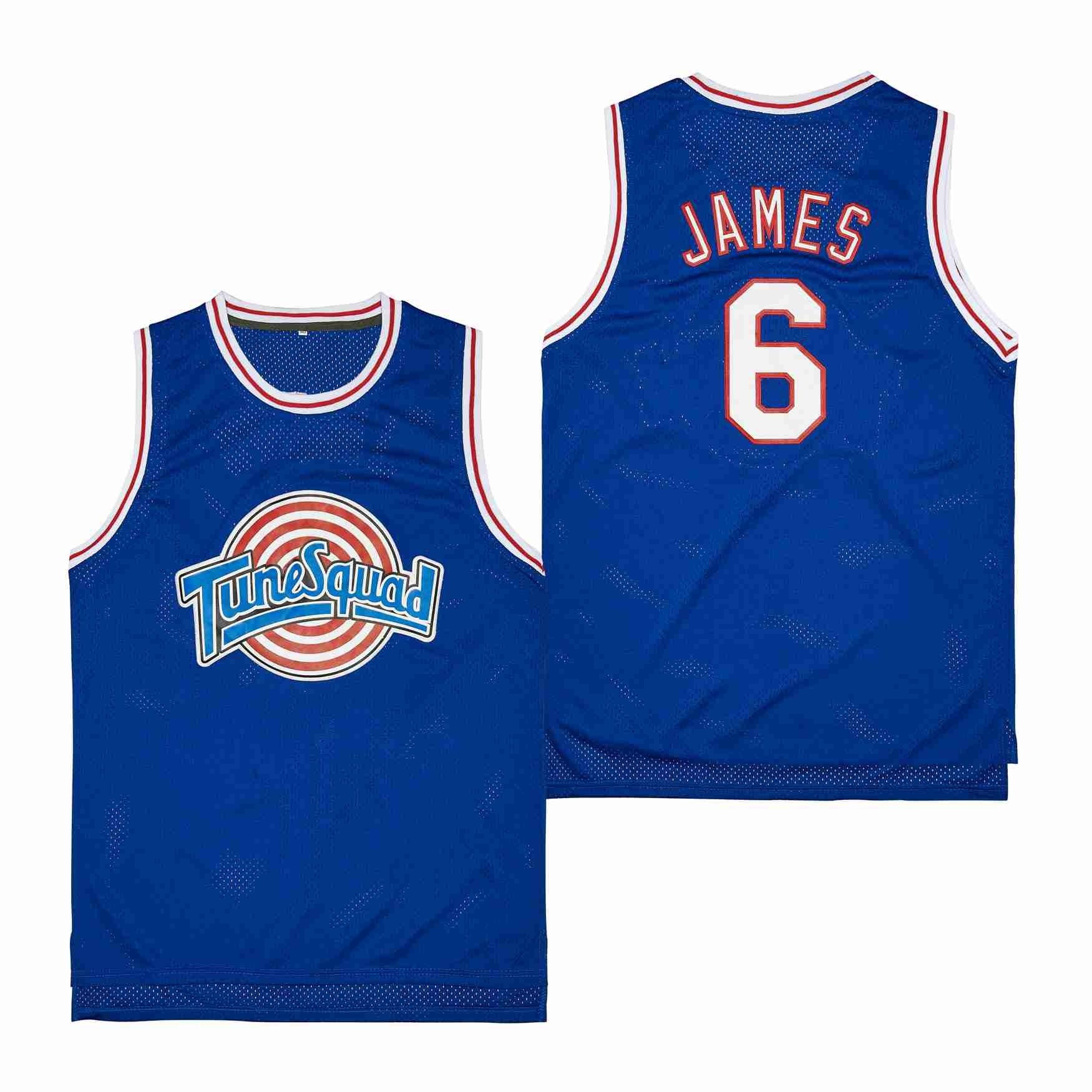 James 6 Tune Squad Space Jam Swingman Jersey Blue Multicolor Unisex