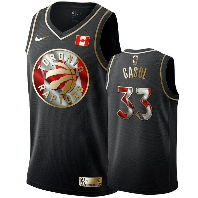 Men's Toronto Raptors Marc Gasol Canada Day #33 Black Jersey