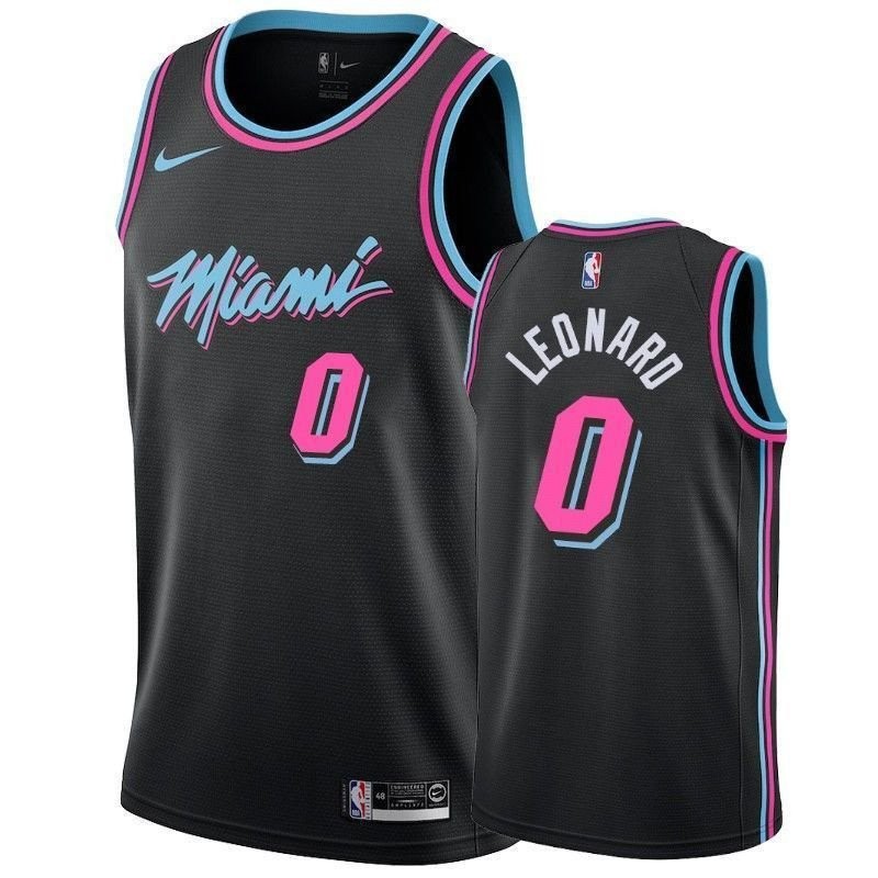 Men's Miami Heat Meyers Leonard #0 City Edition Basketball Jersey Multicolor