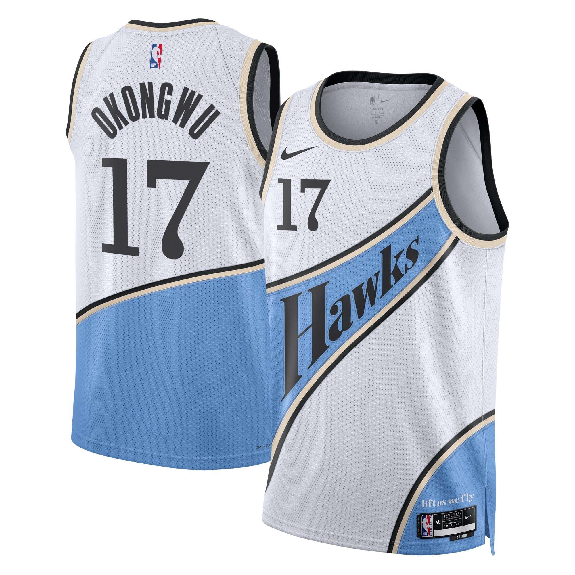 Atlanta Hawks 2024 City Edition Swingman Jersey Onyeka Okongwu Blanco White Unisex