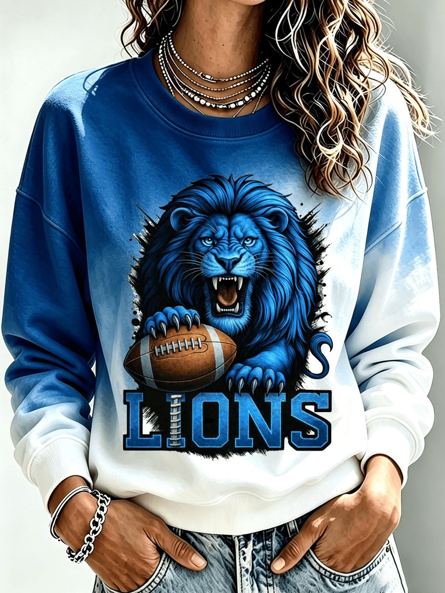 Musemora - Women's Detroit Lions Sweatshirt - Mascot