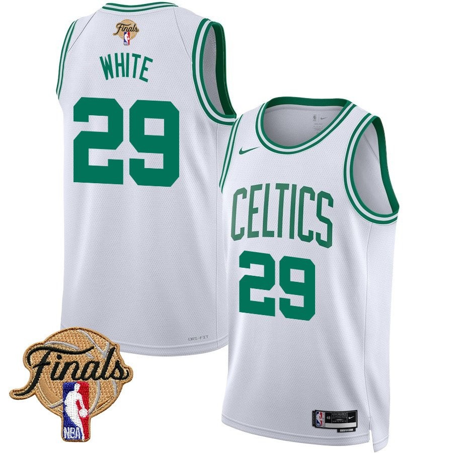 Derrick White 29 Boston Celtics 2024 Finals Patch Swingman Jersey Association Edition White
