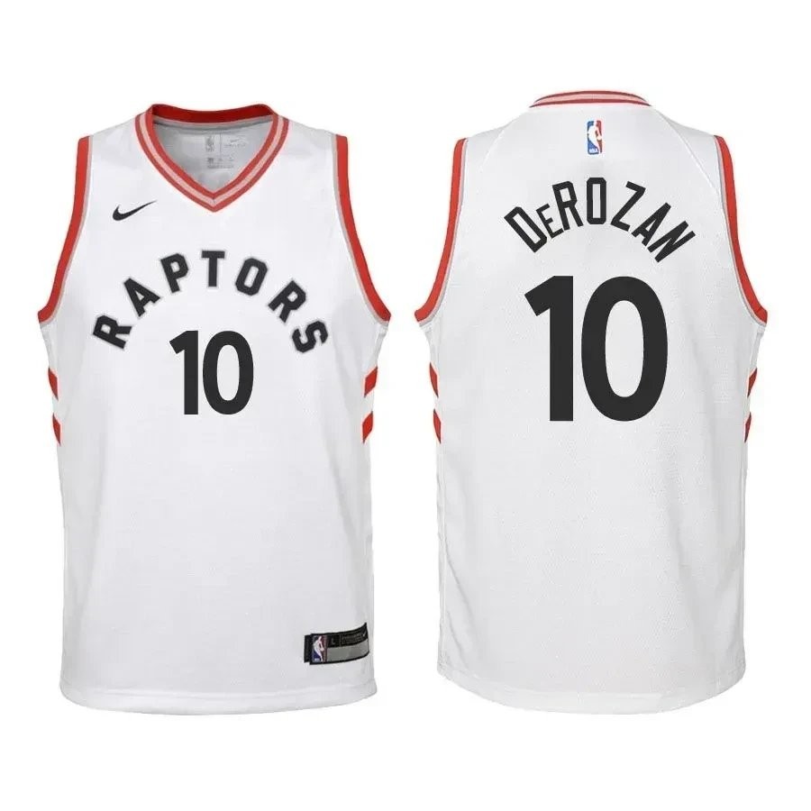 Youth Raptors DeMar DeRozan #10 Association Edition White Jersey