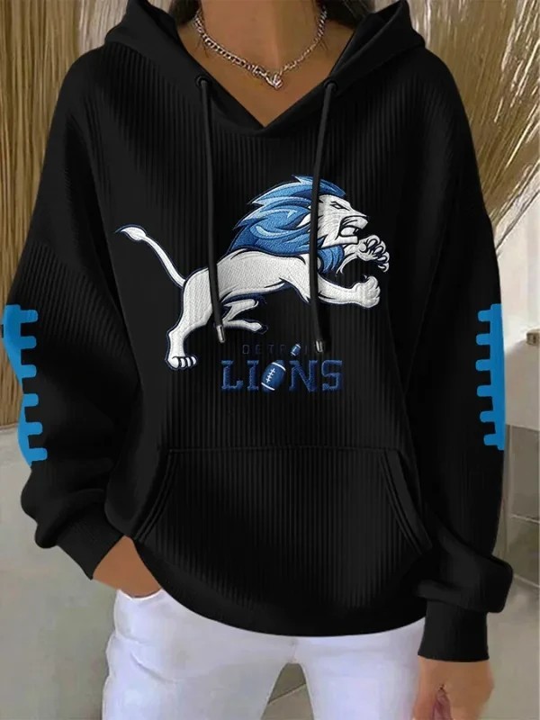 Musemora - Women's Detroit Lions Hoodie - Game Day Football