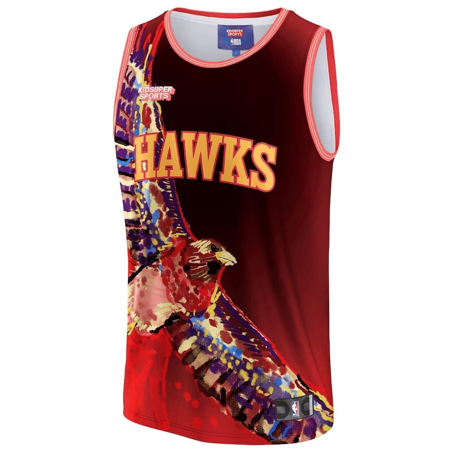 Atlanta Hawks NBA & KidSuper Studios Unisex Hometown Jersey - Red - Image 2