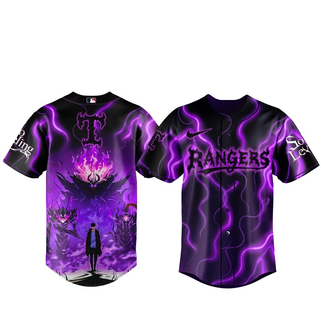 Texas Rangers x Solo Leveling Night 2026 Baseball Jersey Version 3