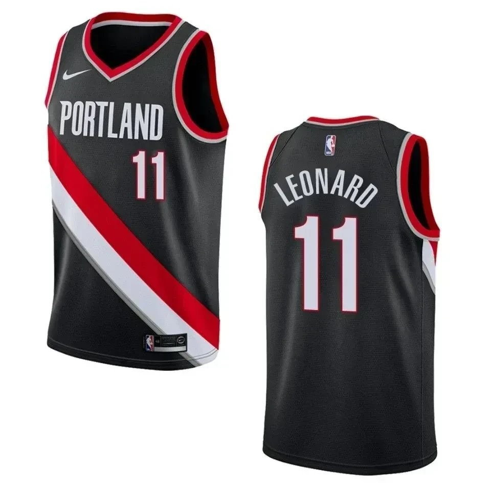Men's Portland Trail Blazers Meyers Leonard #11 Icon Swingman Jersey Black