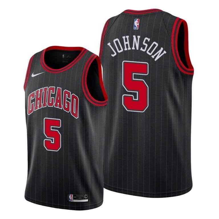 Stanley Johnson Chicago Bulls Black Statement Edition Jersey 5 - Men Jersey