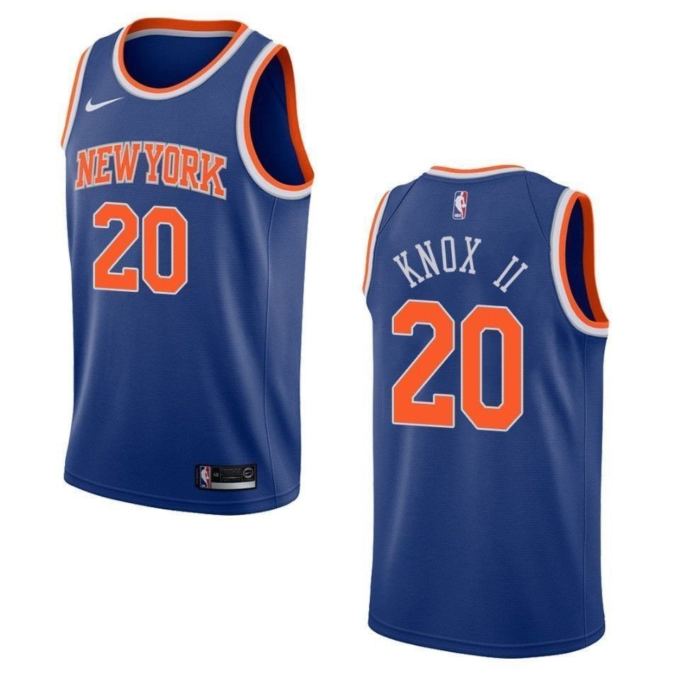 Men's New York Knicks 20 Kevin Knox Ii Icon Swingman Jersey - Blue