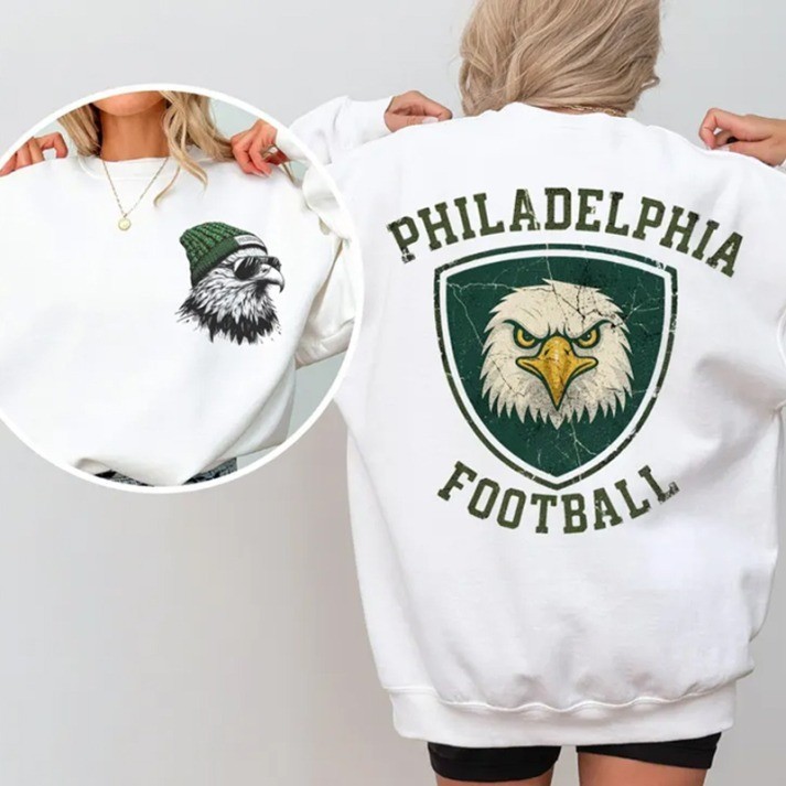 Musemora - Women's Philadelphia Eagles Sweatshirt - Football Fan Gear