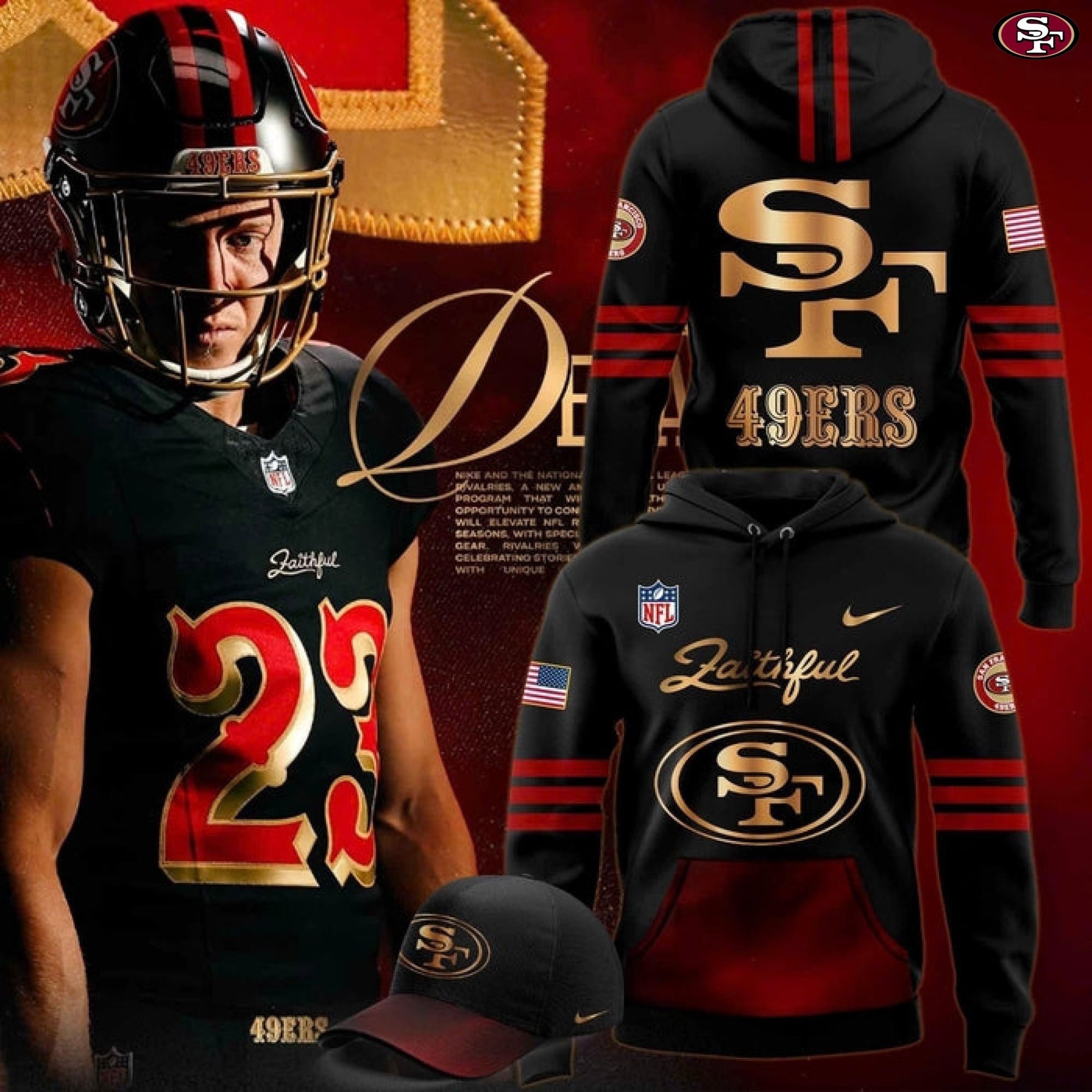 Musemora - Unisex San Francisco 49ers Hoodie - Football