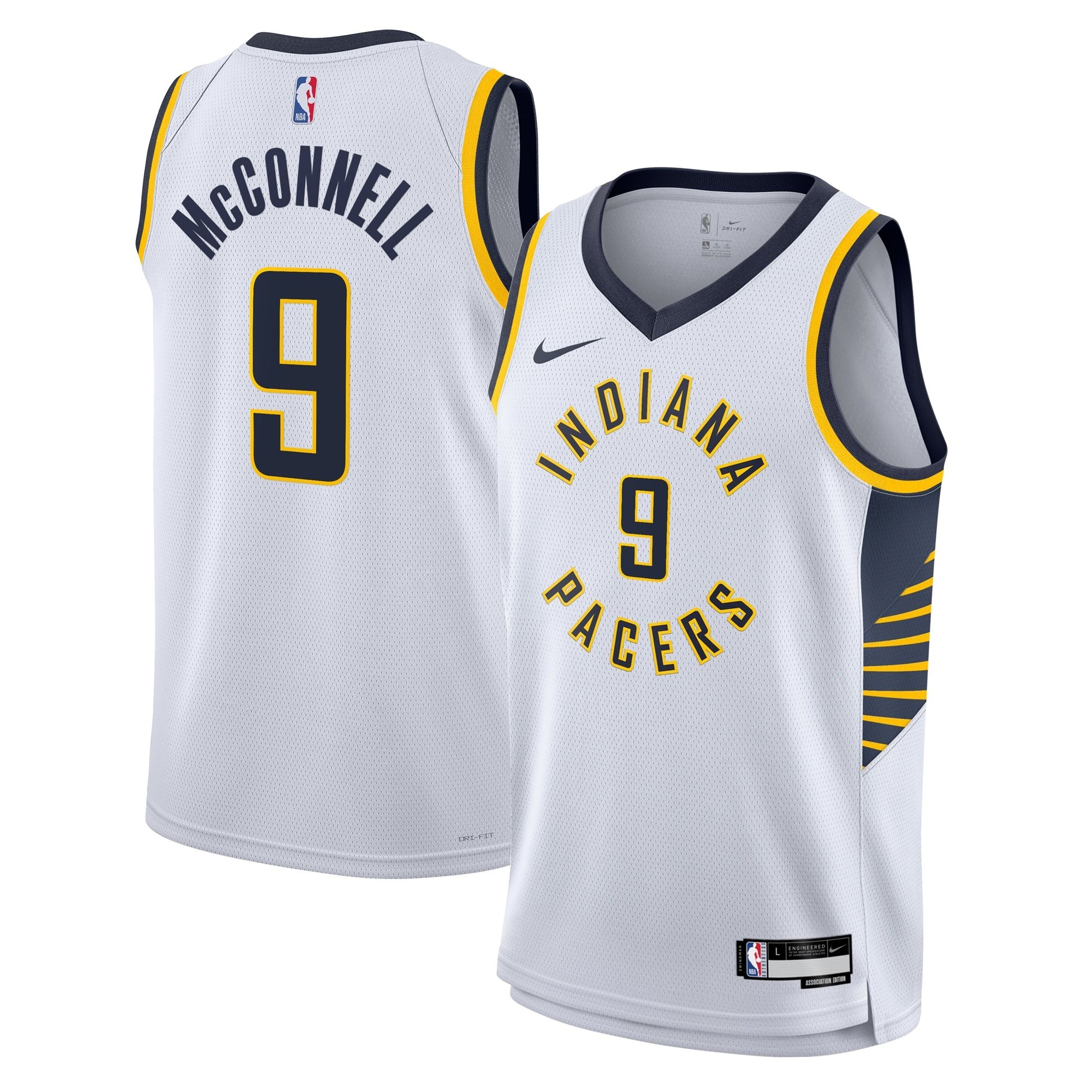 Indiana Pacers Association Edition Swingman Jersey White T.J. McConnell Youth