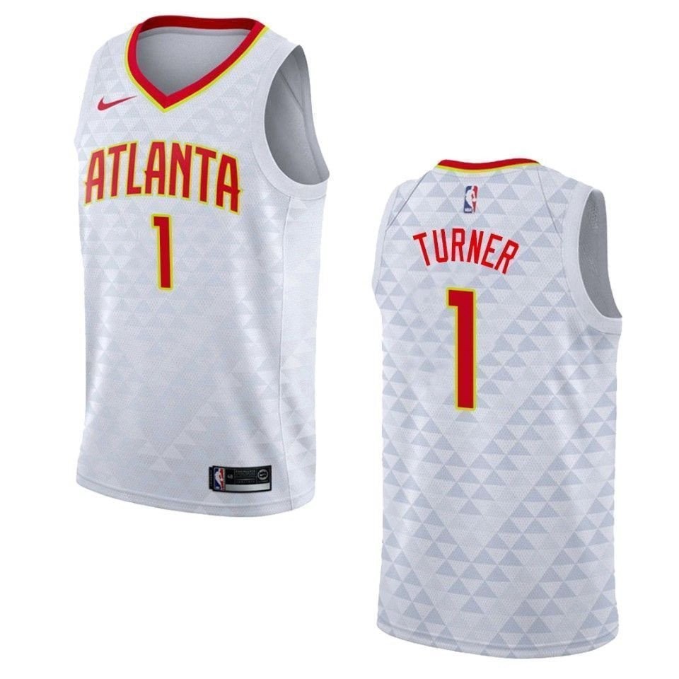 Men's Atlanta Hawks Evan Turner Association Swingman Jersey White