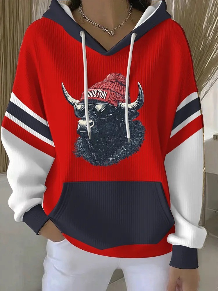 Musemora - Women's Houston Texans Hoodie - Mascot