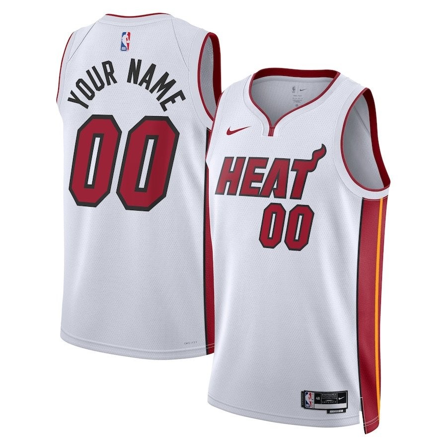 Miami Heat 2023/24 Association Swingman Custom Jersey White - Adult Sizes S-3XL