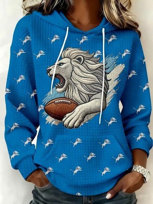 Musemora - Women's Detroit Lions Hoodie - Football