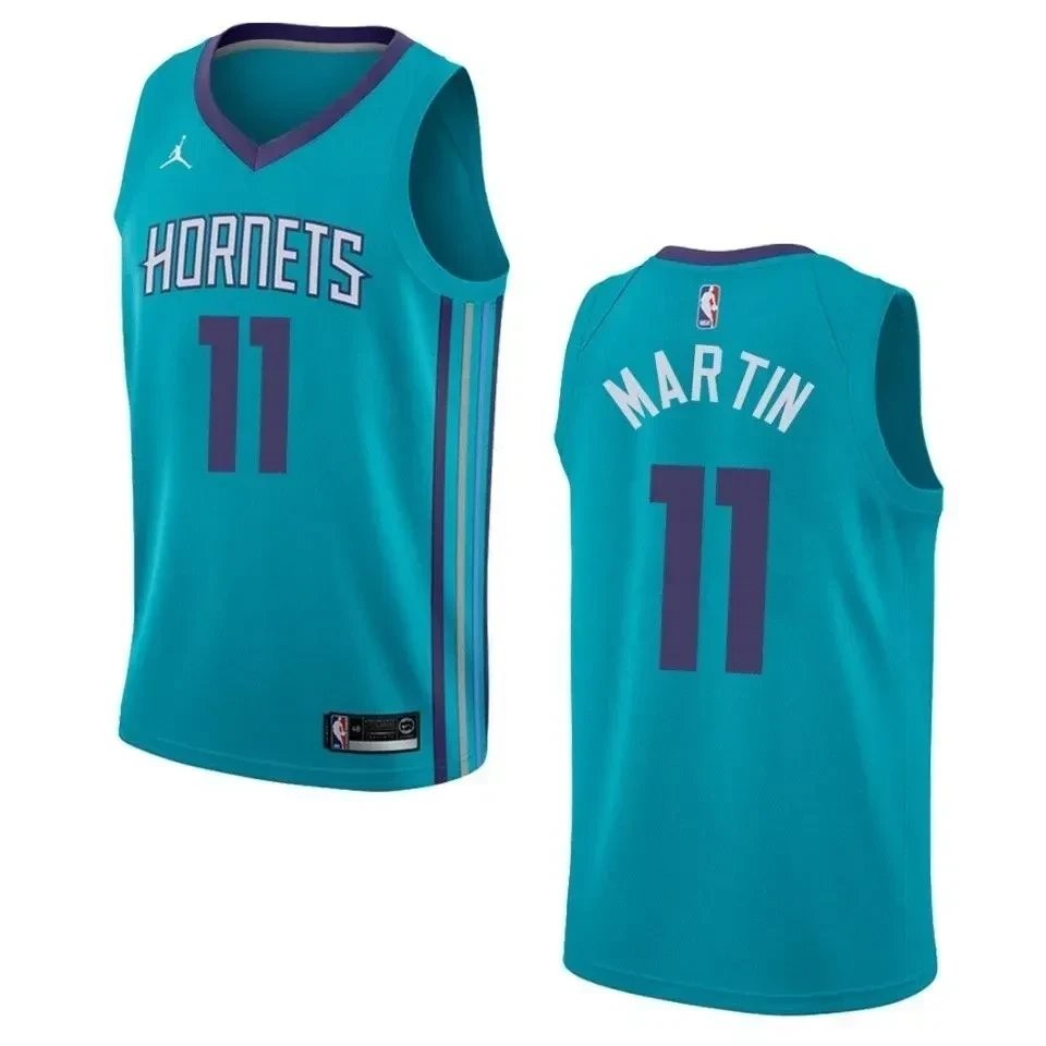 Men's Charlotte Hornets Cody Martin Icon Swingman Jersey Teal Multicolor