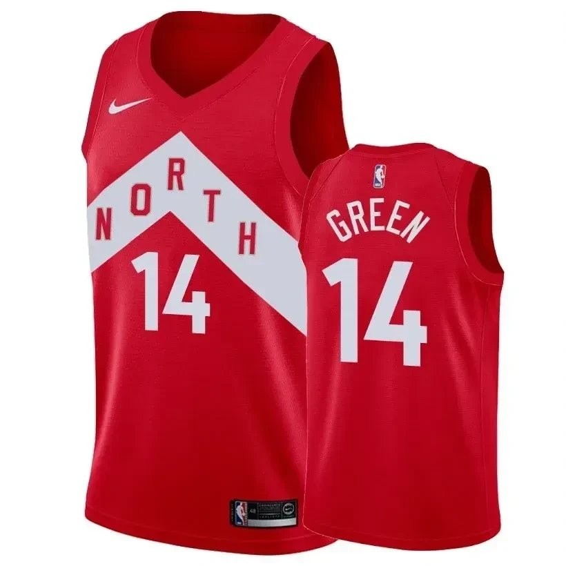 Men's Raptors Danny Green #14 Earned Edition Red Basketball Jersey