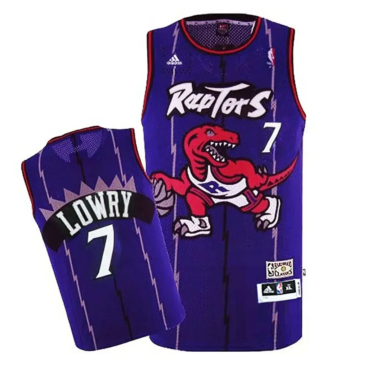 Men's Kyle Lowry Toronto Raptors #7 Purple Throwback Basketball Jersey