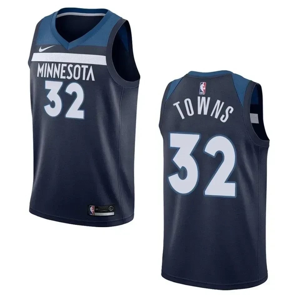 Men's Minnesota Timberwolves Karl-Anthony Towns #32 Icon Swingman Jersey Navy