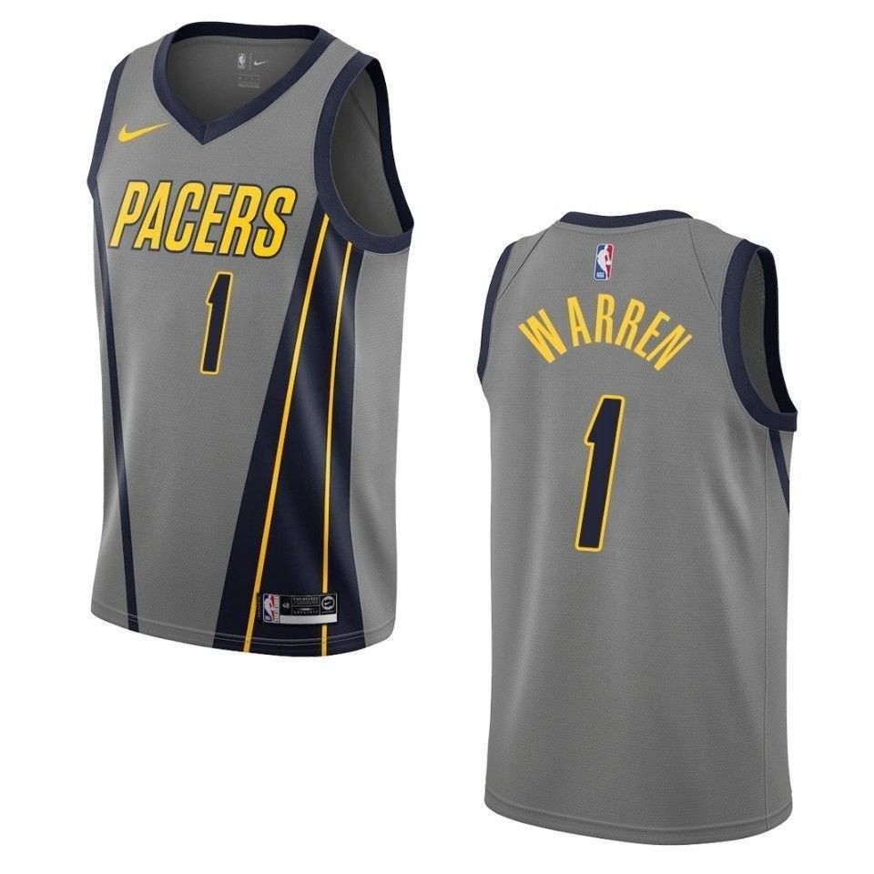Men's Indiana Pacers T.J. Warren City Swingman Jersey Gray S-3XL