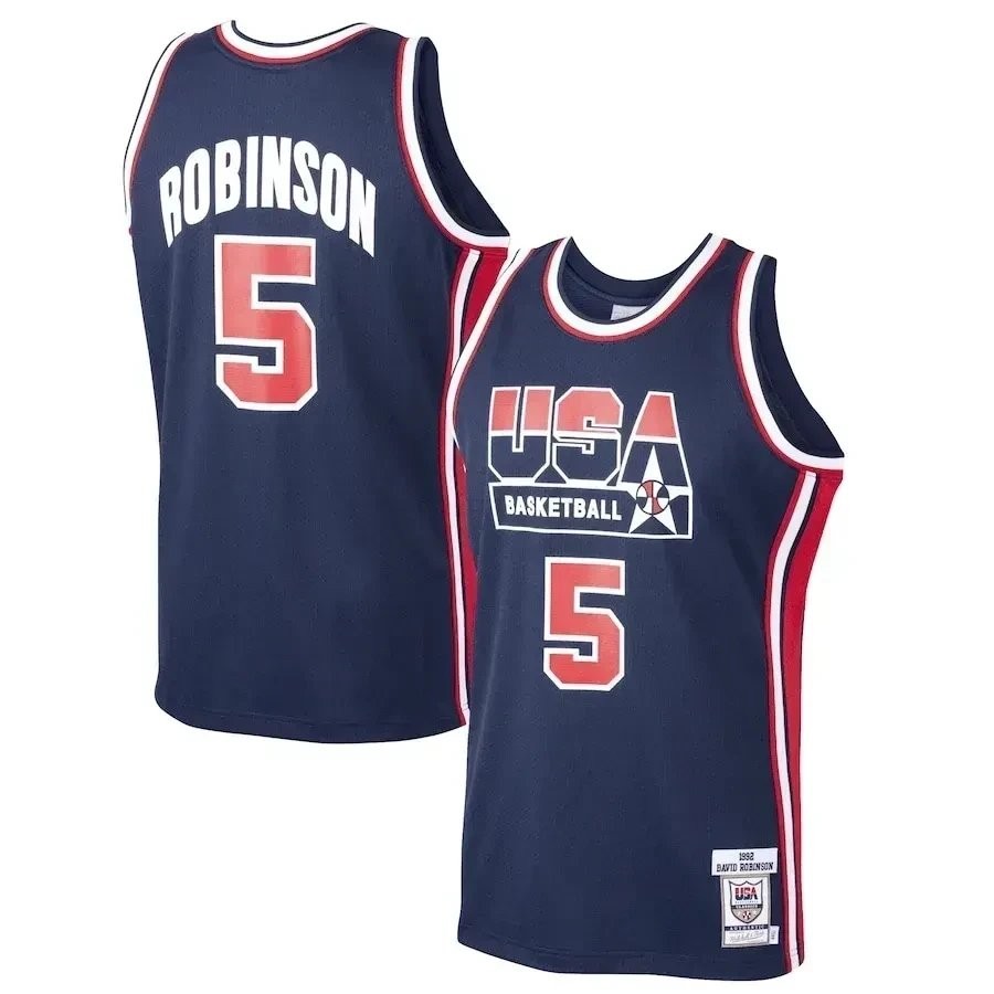 David Robinson USA Basketball Mitchell & Ness Home 1992 Dream Team Jersey - Navy