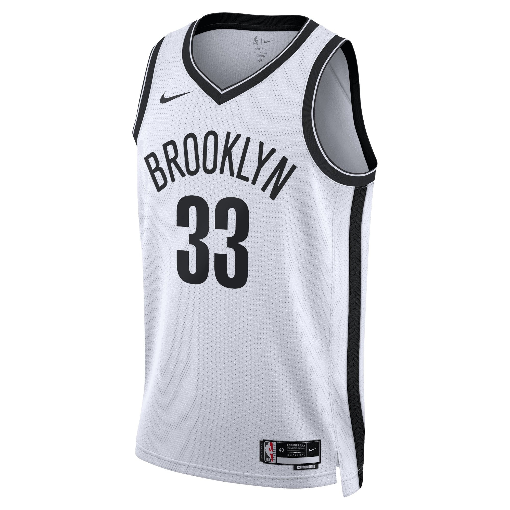 Brooklyn Nets Association Edition Swingman Jersey White Nic Claxton Unisex