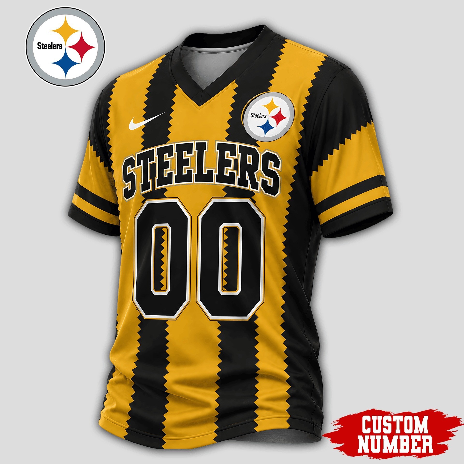 Musemora - Unisex Pittsburgh Steelers Jersey Shirt - Football