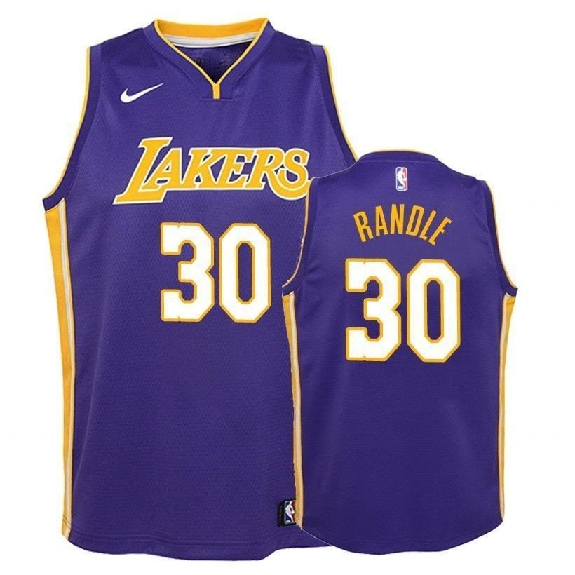 Youth Lakers Julius Randle #30 Purple State Jersey Unisex S-3XL