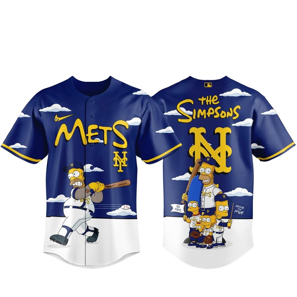 New York Mets x The Simpsons 2026 Major Gameday Baseball Jersey