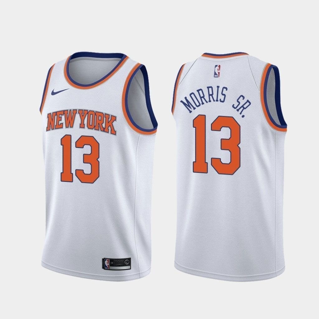 Men's New York Knicks Marcus Morris Sr. #13 Association Swingman Jersey White
