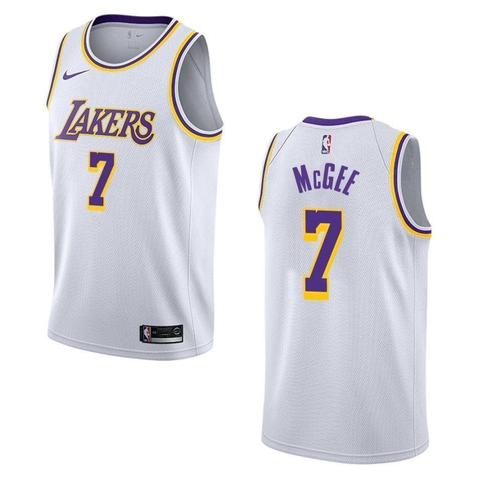 Men's Los Angeles Lakers JaVale McGee #7 Association Swingman Jersey White