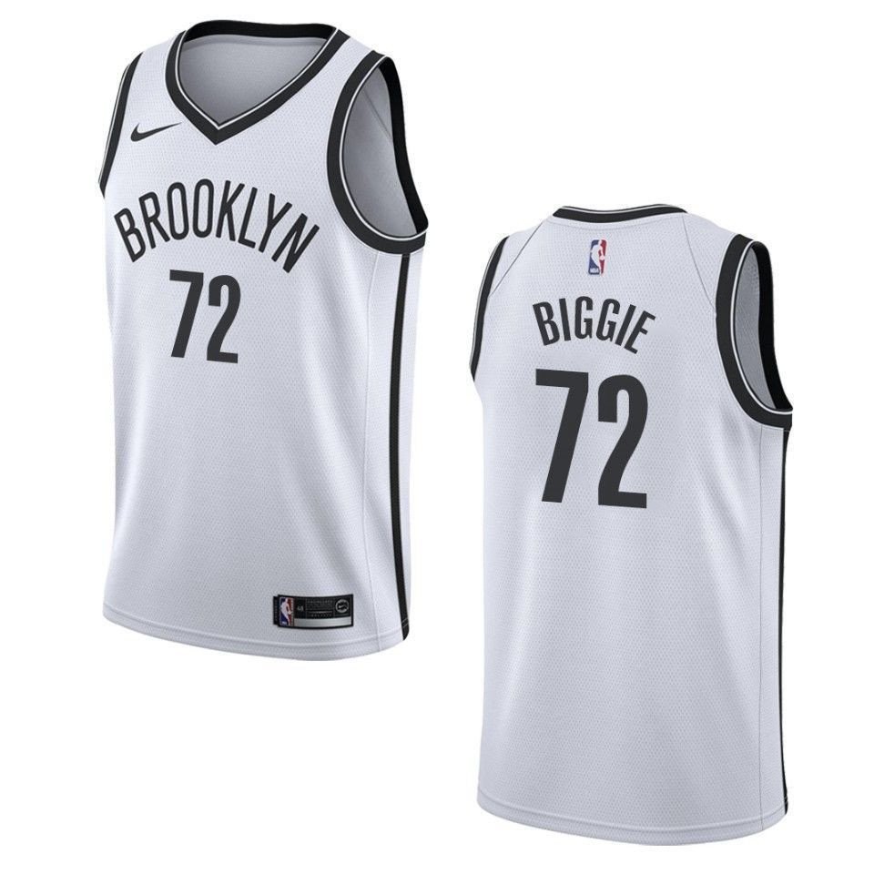 Men's Brooklyn Nets 72 Biggie Smalls Association Jersey White S-3XL